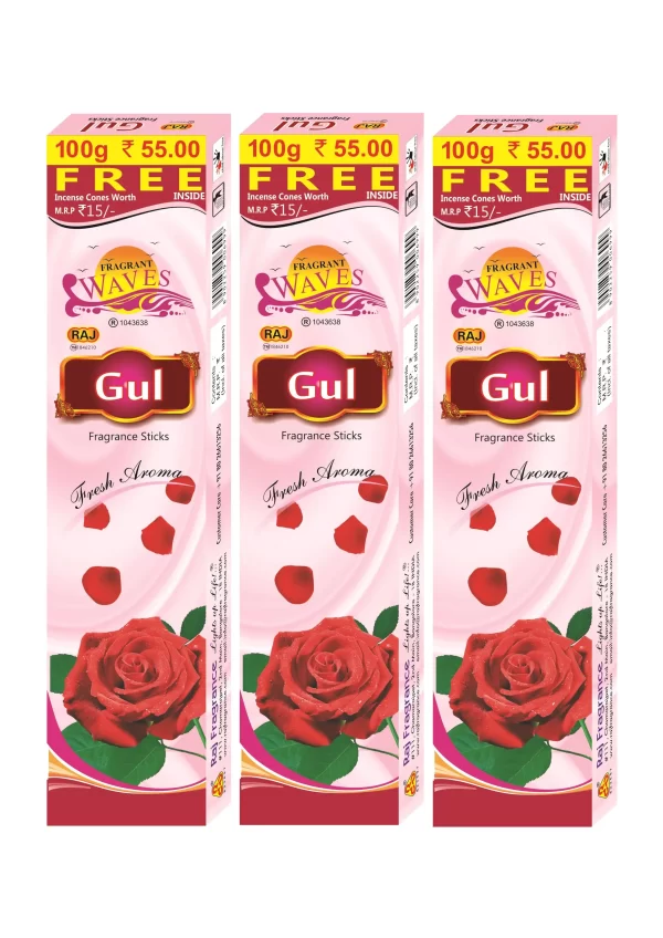 FRAGRANT WAVES SERIES - GUL INCENSE STICKS LONGECO PACK