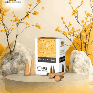 Silky Sandal Hand Dipped Incense Cones