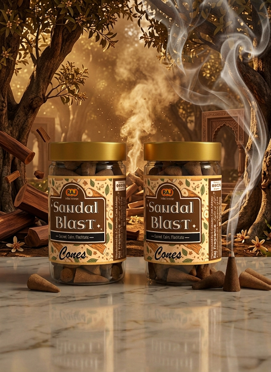Sandal Blast Incense Cones - Image 2
