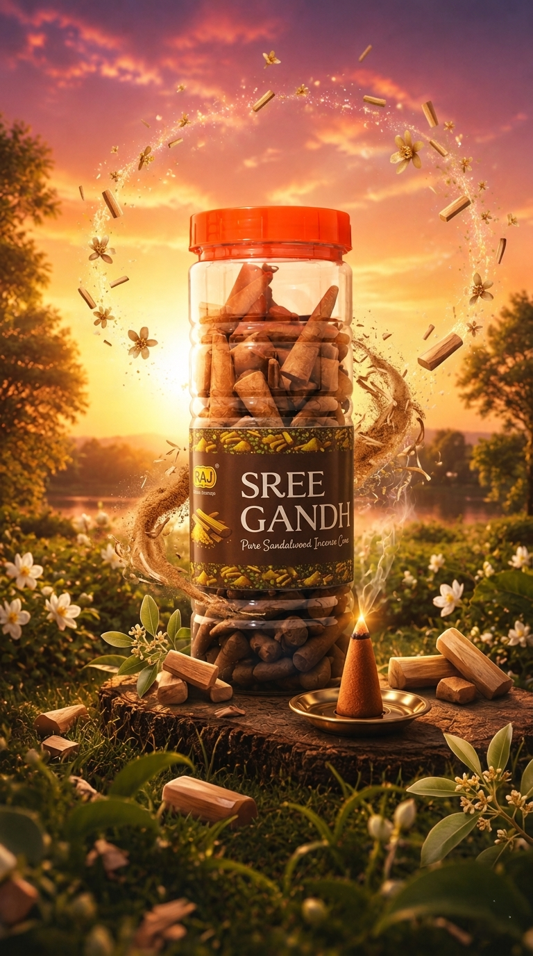 Sree Gandh Incense Cones 400G - Image 2
