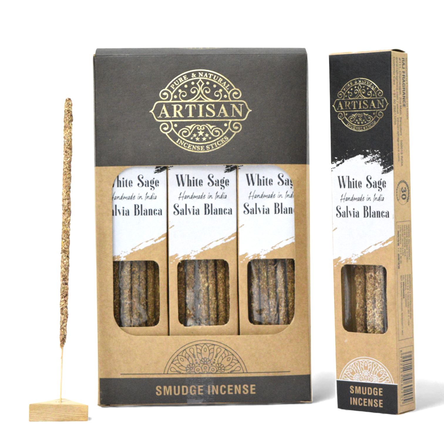 Artisan White Sage Smudge Incense Sticks - Image 2